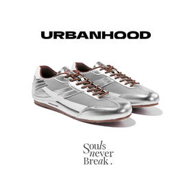 URBANHOOD 5560银色芭蕾德训鞋防滑耐磨薄底鞋透气休闲运动板鞋