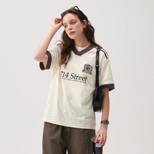 714street网眼印花球服短袖T恤 商品图2