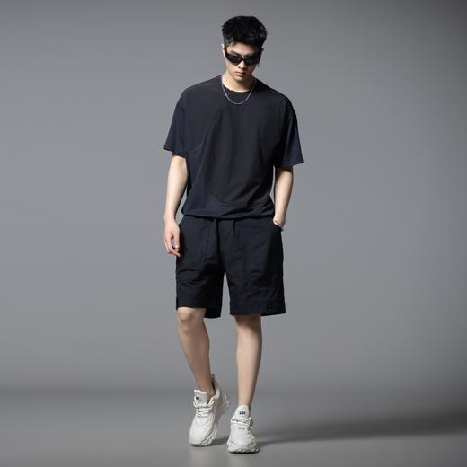 PINLI品立2025夏季新款宽松直筒休闲短裤男潮牌工装大口袋五分裤GD252117340 商品图1