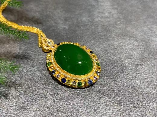 【御珠宫坊】金镶碧玉吊坠 商品图2