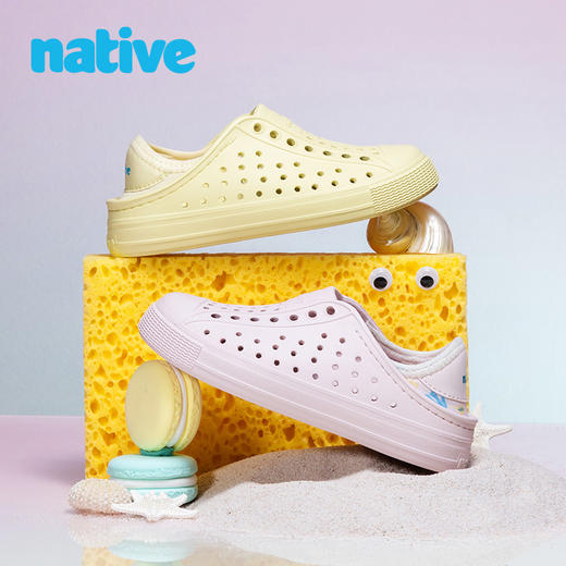 【米娘】native柔软一脚蹬儿童洞洞拖鞋溯水鞋沙滩鞋海藻包头鞋雨鞋凉鞋 商品图4