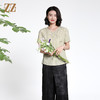 佐尔美夏季新款新中式国风时尚气质桑蚕丝短袖衬衣女M42CS77 商品缩略图4