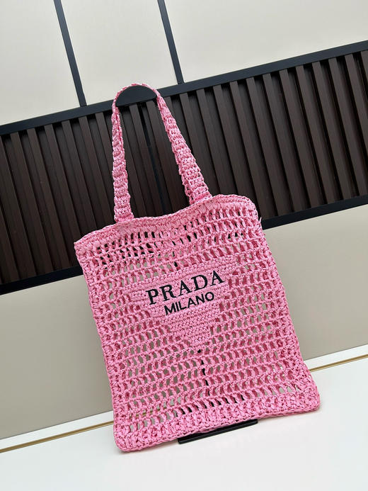 春夏特惠💰430 普拉达酒椰纤维托特包2526 柔和的解构式托特包 商品图1