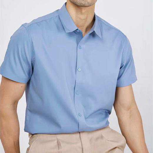 【72小时发出】Gesamy男士桑蚕丝长袖/短袖衬衫 复合莫代尔材质柔软亲肤穿着舒适有型 商品图14