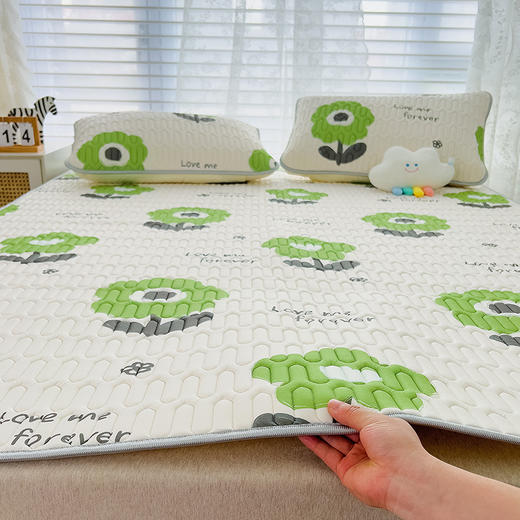 【乳胶凉席三件套】夏天凉感床单夏季可水洗单人空调席子凉垫 商品图1