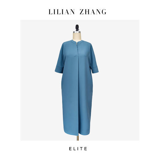 E-定制 ——“简约都市风”——简逸雅韵———绿松石复古连衣裙 2501026 商品图1