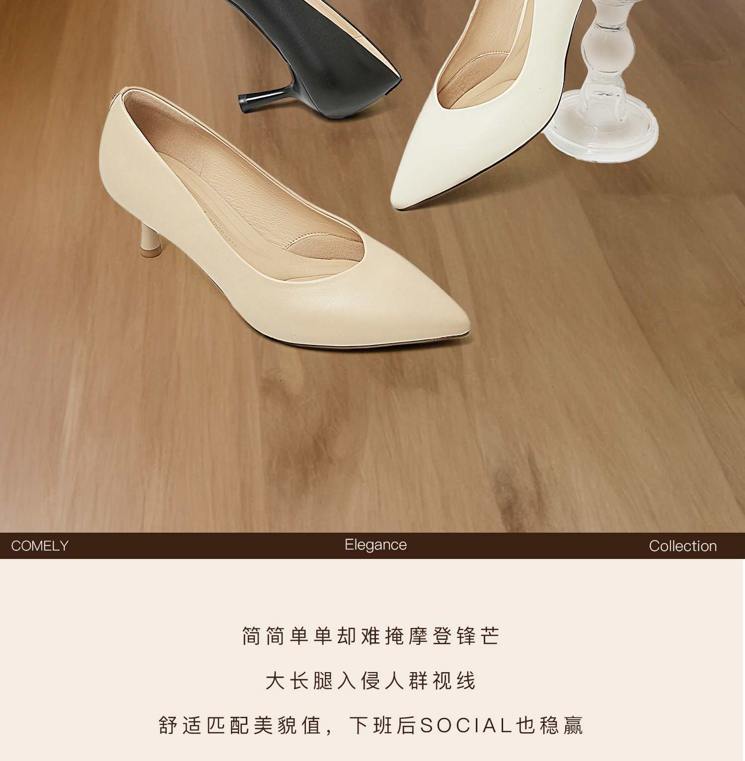 康莉kyq5a138羊皮细高跟鞋春季商场新款真皮尖头通勤职业鞋制服鞋