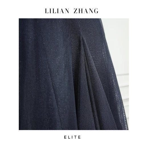 E“定制”——静奢风、都市摩登——风尚之选——暗夜幻纱大A摆裙 2503011 商品图1
