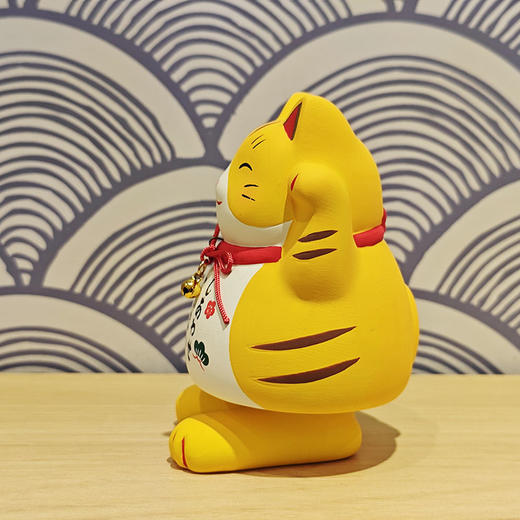 【旬彩】 日本进口药师窑锦彩虎斑花纹摇摆招财猫 商品图1