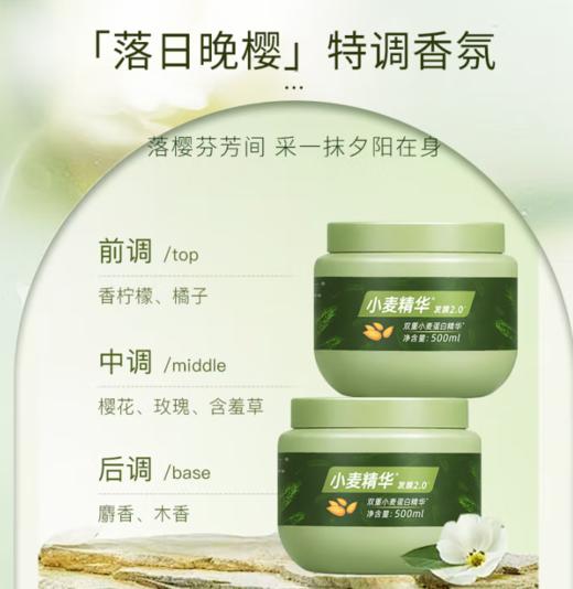 （积分兑换）章华小麦精华发膜500ml东来同款2.0升级版-8150 商品图2