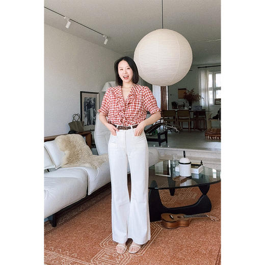 HeyDres双口袋天丝休闲裤女夏季法式高腰宽松显瘦微喇裤百搭裤子 商品图2