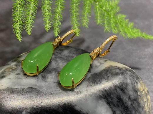 【御珠宫坊】金镶碧玉耳坠 商品图7