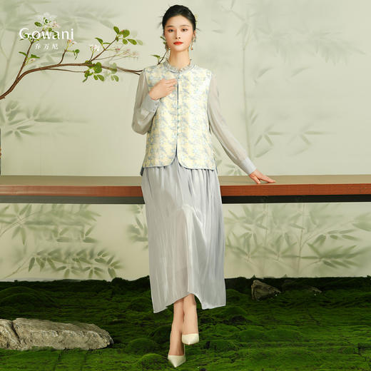 乔万尼新款半身裙a字简约显瘦新中式风格EM2D930 商品图3