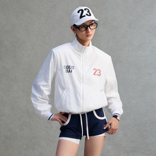 GOODBAI 粗体23 logo撞色印花翻领拉链外套 商品图0