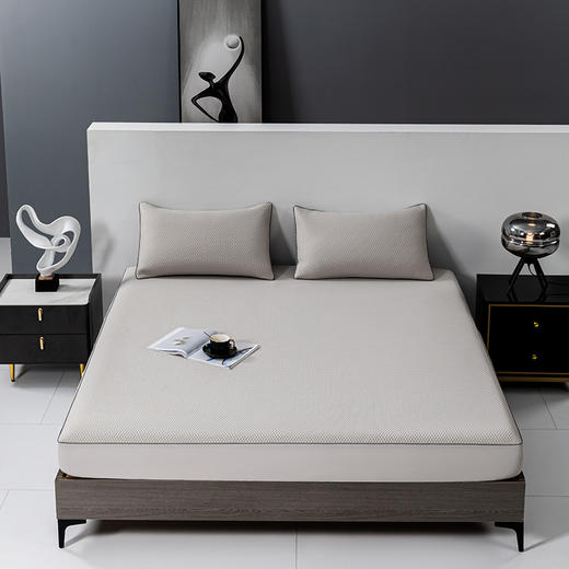 多喜爱 凉豆豆笠围三件套-木槿（灰/粉/蓝/米）【可水洗机洗】【柔软可折叠】【凉感值0.28】【全方位包裹】 凉席子A类标准 有效抗菌  3D立体凉豆豆 商品图11