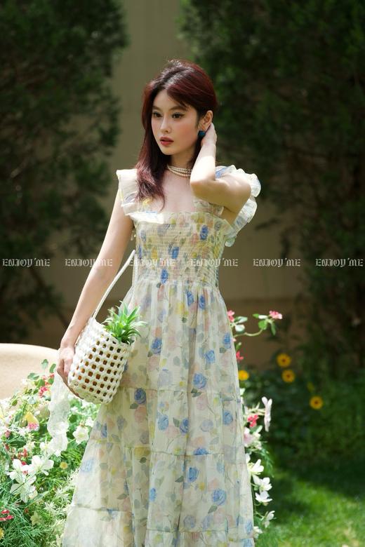 【门店同款】ENJOY夏季“悠然之境”莫奈花园飞袖裙 162343444 商品图0