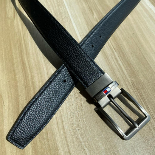 Tommy Hilfiger男士荔枝纹牛皮针扣式简约真皮带 商品图7