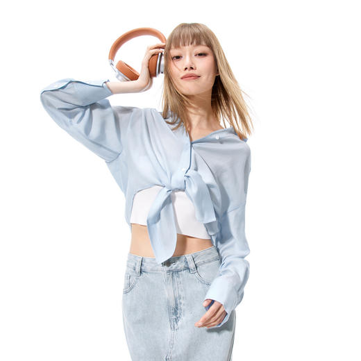 【经典款】【商场同款】麦檬夏短款系带透气小上衣4994120801 商品图2