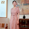 佐尔美夏季新款新中式国风气质桑蚕丝连衣裙女M42LS01 商品缩略图2