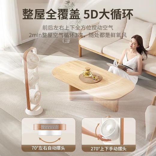 艾曼达三头循环扇C11（木纹款） 商品图3