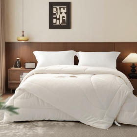 多喜爱 臻享羊绒大豆双蛋白子母被【升级拉链款】【提花磨绒面料】【A类标准】【织带工艺】 【绣花&烫钻】双蛋白呵护 加厚加重 分区绗缝不跑被