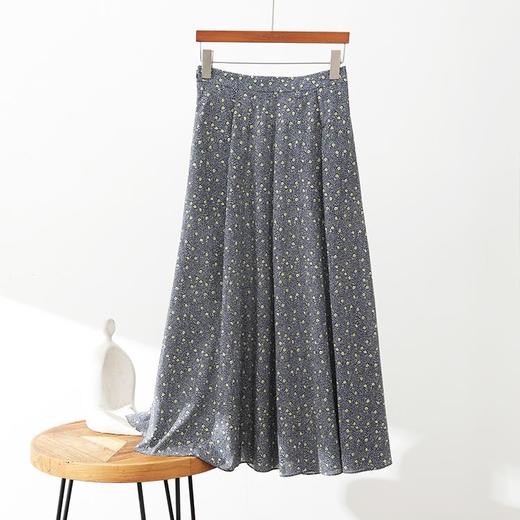 洛诗琳34403气质碎花半身裙2025夏季新款高腰显瘦A字裙女0561 商品图3