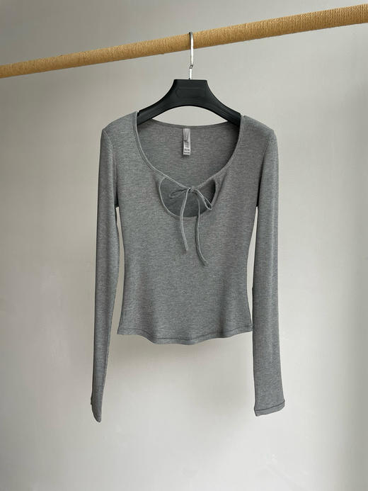 415-4 断货王 797 小性感镂空系带 长袖T恤 我穿L 商品图11