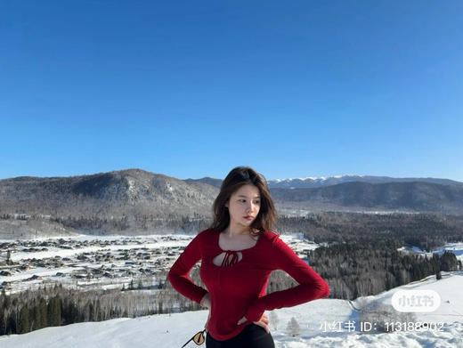 415-4 断货王 797 小性感镂空系带 长袖T恤 我穿L 商品图7