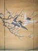 【已售】独角鹿西洋古董 19世纪日本明治时期出品「粉梅群鹤」主题纸本设色洒金六曲屏风 商品缩略图4