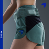 内道腰包拼接跑步短裤女越野撞色短裤马拉松透气舒适女士跑步短裤 商品缩略图3