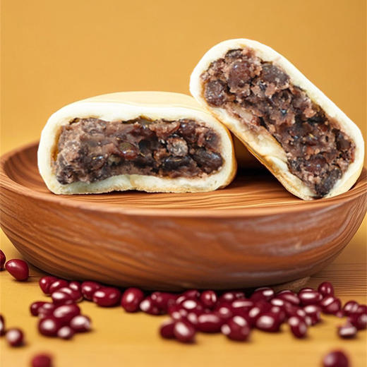 【粒粒红豆饼】香甜软糯，内馅饱满，精选上等红小豆，保留原汁原味，不添加，纯天然！ 商品图0