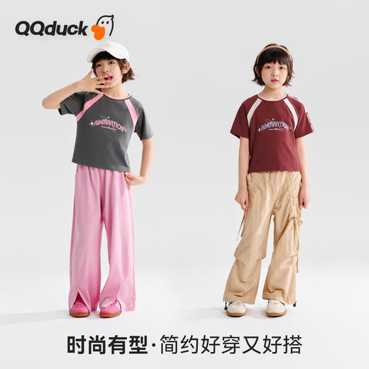 【120-165】【可可鸭】女童夏季休闲短款上衣短袖T恤（95%棉 5%氨纶） 商品图9
