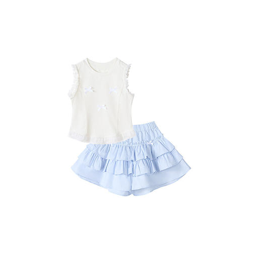 笛莎Deesha 童装女童套装2025夏新款女童甜美芭蕾风穿搭套装 商品图4