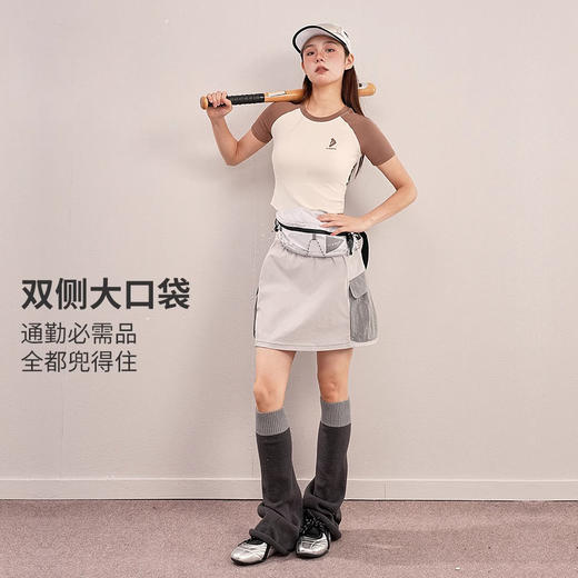 跃牌【周游世界系列】春夏新款露营户外工装防走光短裙透气高腰网球裙裤包臀裙SH3238 商品图3