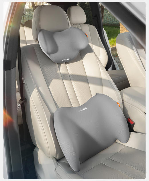 种草王的头枕套装来啦❗️ 「CICIDO 天使翼头枕腰靠套装」 新升级夏季凉感面料，🧊冰爽体感，软糯内芯支撑+吸压 商品图3