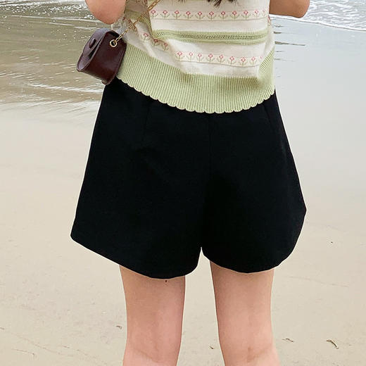 奢姿大码女装2025夏季西装A字宽松阔腿裤胖妹妹时尚百搭休闲短裤9952553244 商品图3