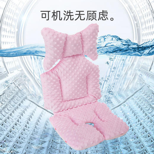 婴儿车豆豆绒双面坐垫溜娃神器秋冬加厚保暖婴儿推车棉垫四季通用 商品图1