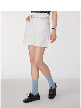 Teenie Weenie小熊字母牛仔短裤女夏季女牛仔裤TTTF252504T