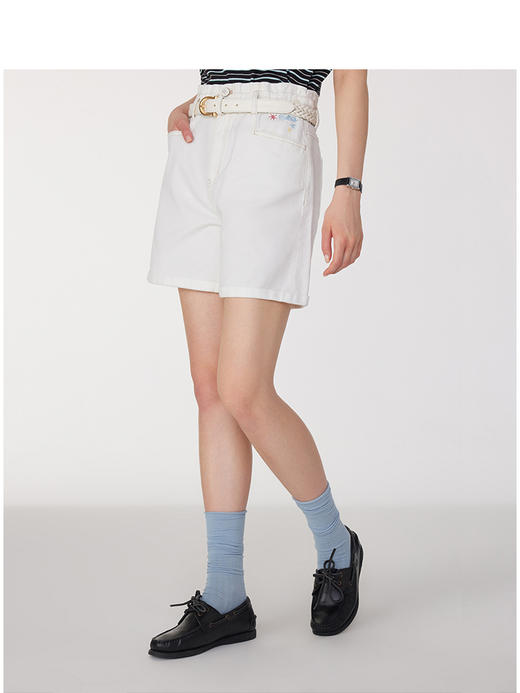 Teenie Weenie小熊字母牛仔短裤女夏季女牛仔裤TTTF252504T 商品图0