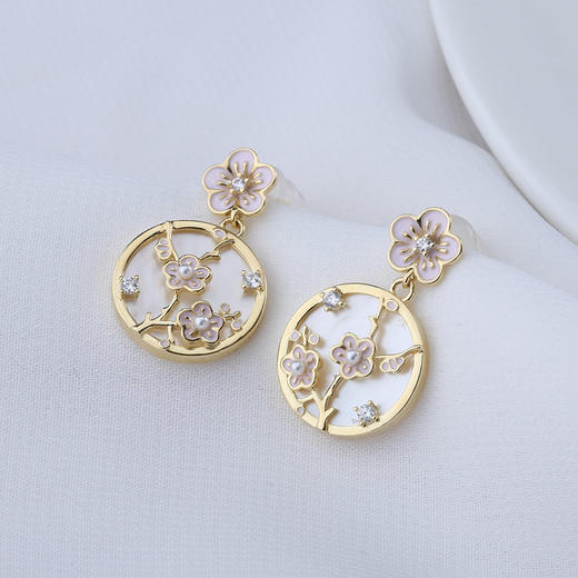 【宏艺珠宝】珠花雅梦·银s925耳饰 商品图1