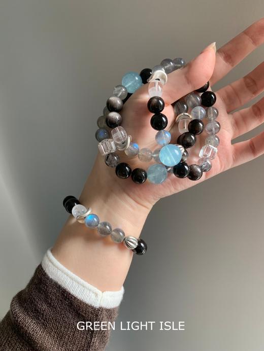 【潮汐漫游】喜金水 银曜石/灰月光/海蓝宝 商品图3