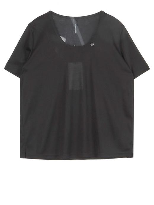 【爆款丝滑凉快 莱赛尔纤维】水淼2025夏新品休闲简约显瘦藏弹力T恤0691 商品图1