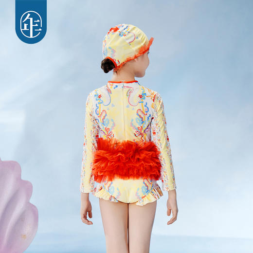 年衣2025夏季新款长袖防晒泳装高颜值中式女宝宝海洋奇遇泳装 商品图4