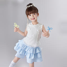 笛莎Deesha 童装女童套装2025夏新款女童甜美芭蕾风穿搭套装