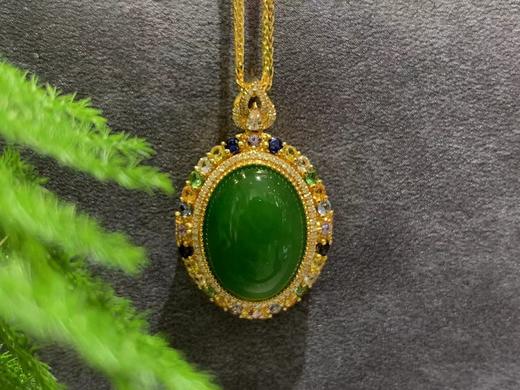 【御珠宫坊】金镶碧玉吊坠 商品图0