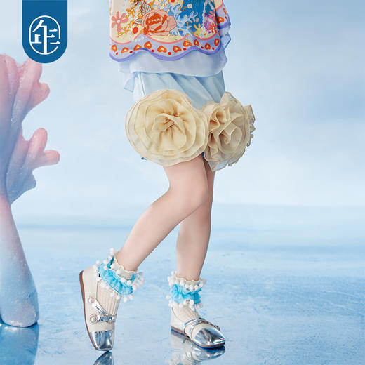 年衣半身裙2025夏季新款儿童公主裙子甜美国风浪花软糖短裙 商品图4