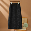 丁摩 高端黑色半身裙女春秋季新款复古国风印花直筒裙包臀a字裙子5ZF-2356 商品缩略图6
