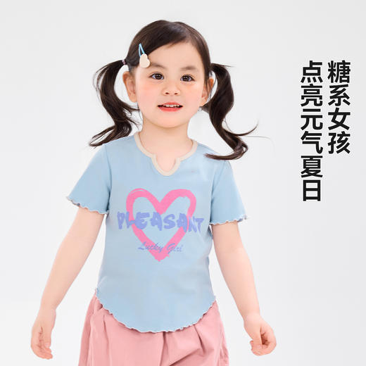 嘟嘟家女宝宝短袖T恤夏季新款女童甜美上衣薄款女孩夏装洋气童装 商品图2