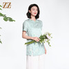佐尔美夏季新款新中式国风时尚气质桑蚕丝短袖衬衣女M42CS94 商品缩略图3
