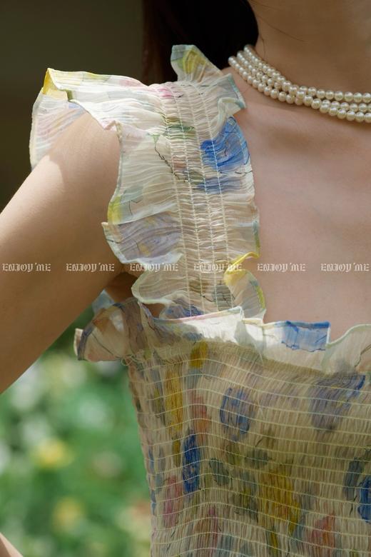 【门店同款】ENJOY夏季“悠然之境”莫奈花园飞袖裙 162343444 商品图11